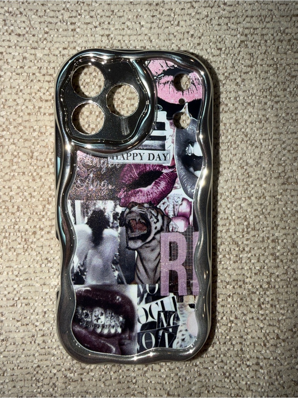 Pink Collage iPhone 17 pro max case